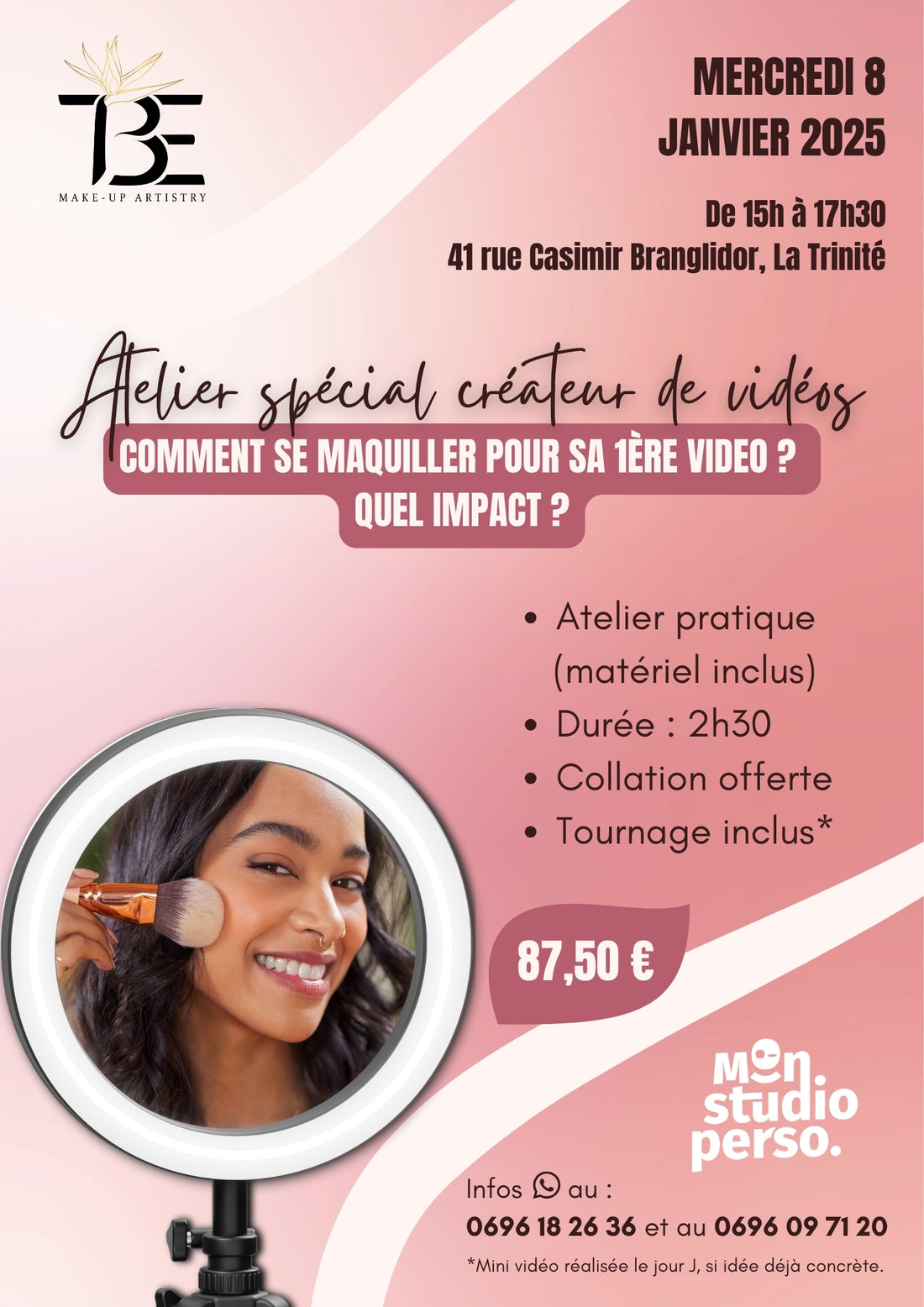 Atelier Spécial "Se Maquiller pour sa Première Vidéo" – 8 Janvier 2025
